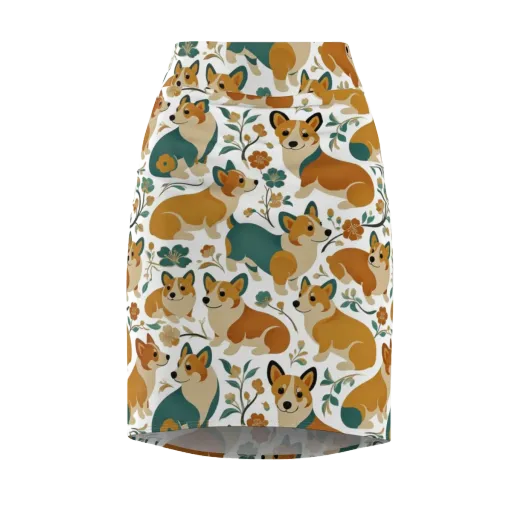 Butterscotch Burrow on a Pencil Skirt