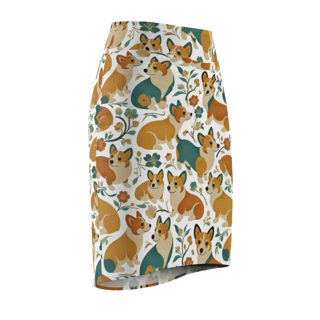 Butterscotch Burrow on Pencil Skirt — Front Side