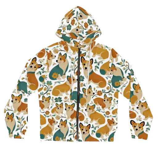 Butterscotch Burrow on a Women's Full-Zip Hoodie
