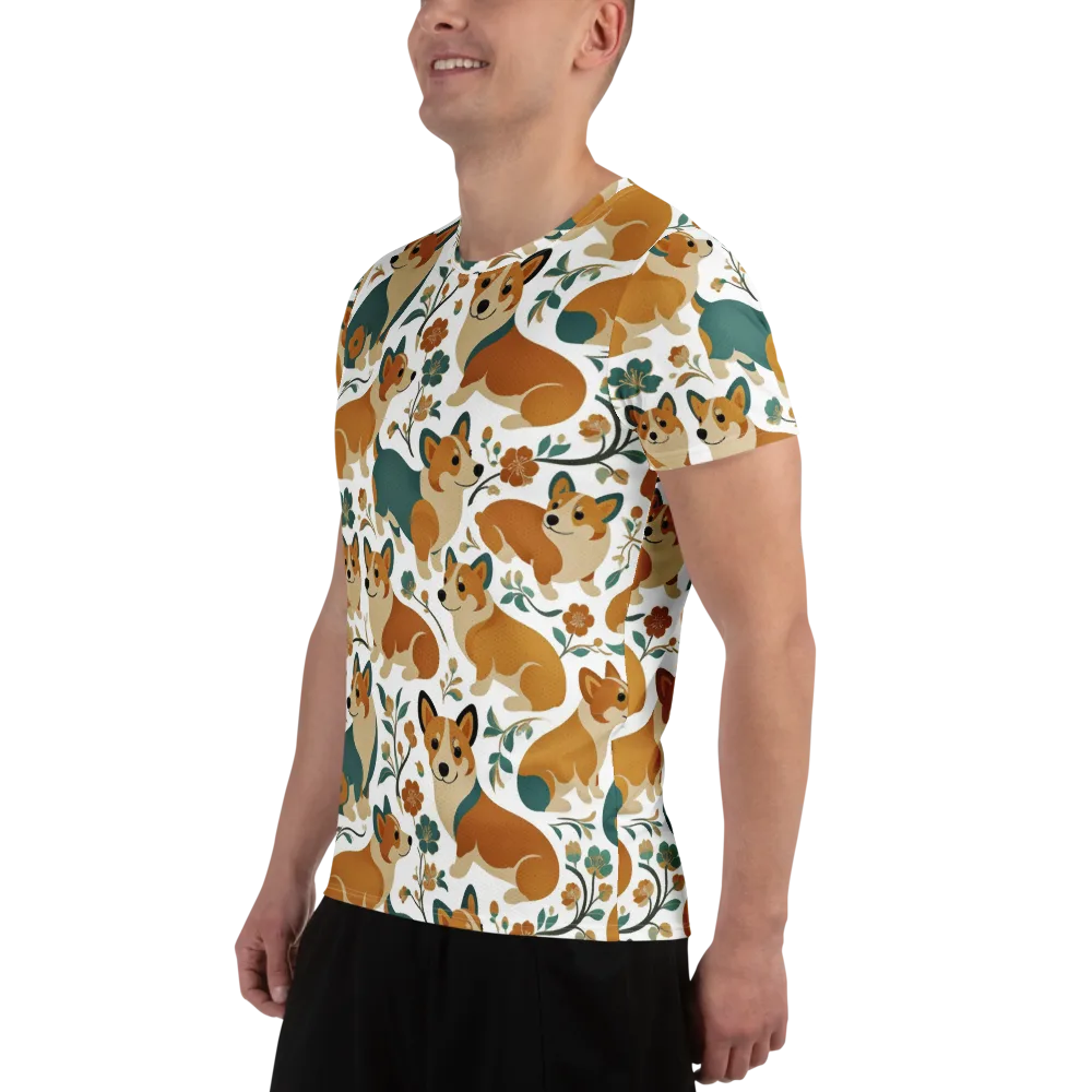 Butterscotch Burrow on Men's Athletic T-Shirt — Left