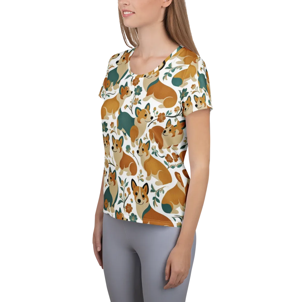 Butterscotch Burrow on Women's Athletic T-Shirt — Left