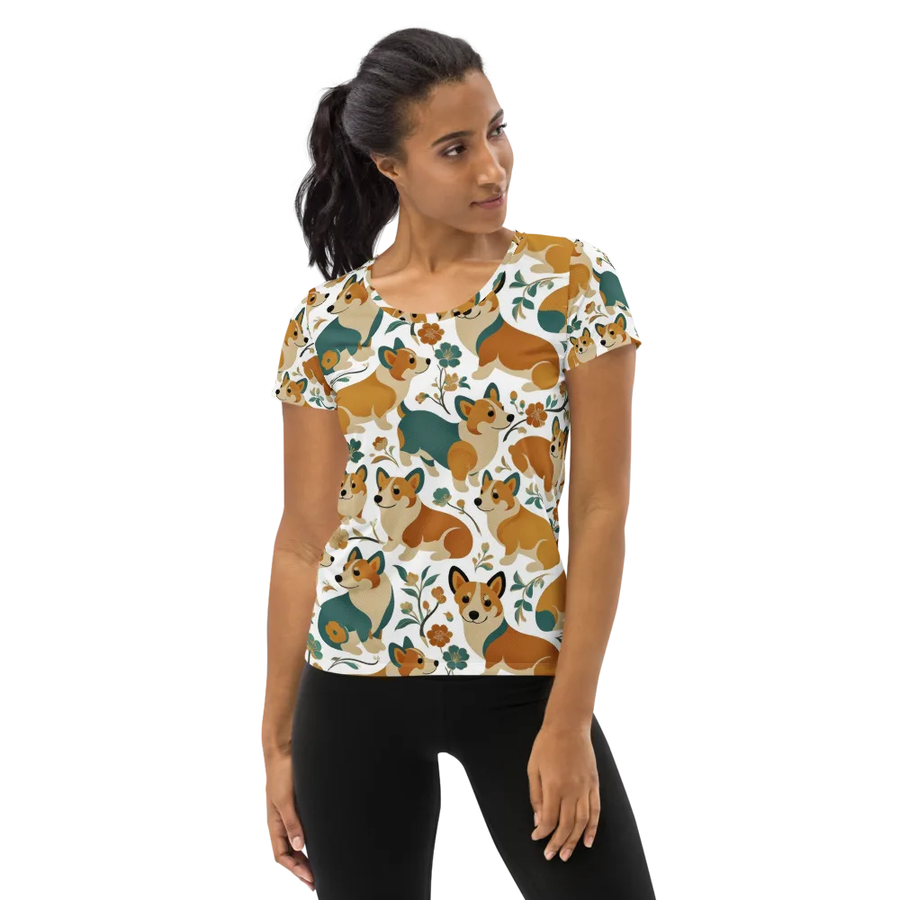 Butterscotch Burrow on Women's Athletic T-Shirt — Front