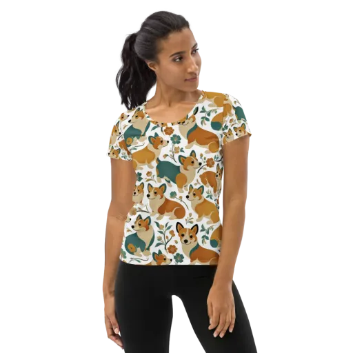 Butterscotch Burrow on a Women's Athletic T-Shirt