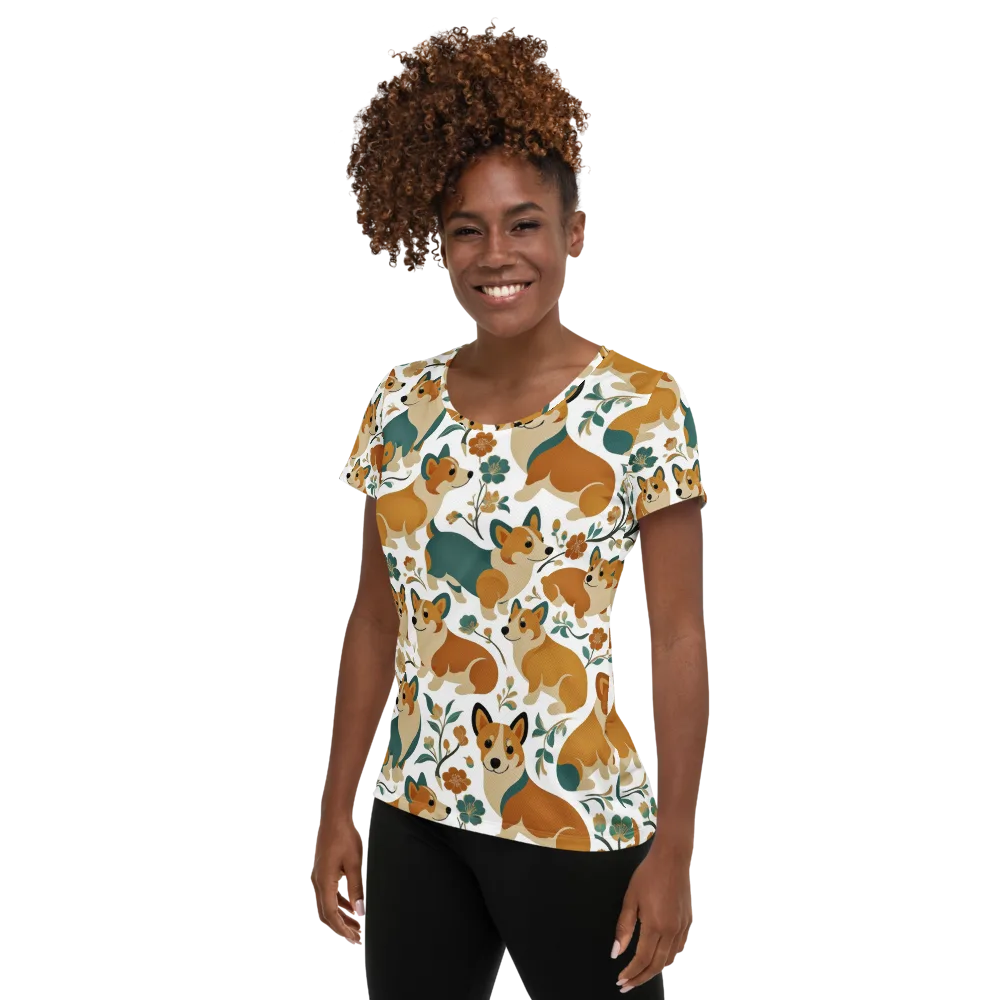 Butterscotch Burrow on Women's Athletic T-Shirt — Left