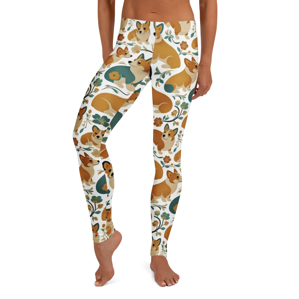 Butterscotch Burrow on Leggings — Front