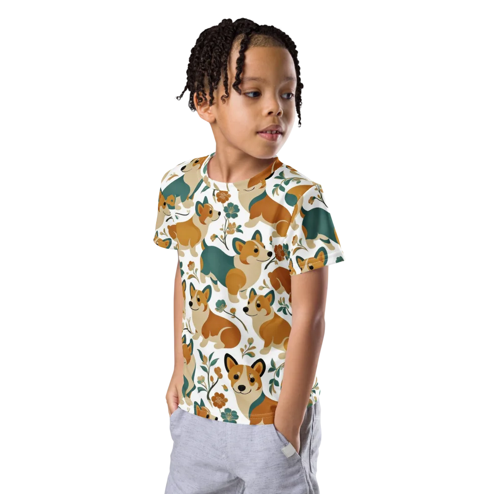 Butterscotch Burrow on Kids Crew Neck T-Shirt — Left Front
