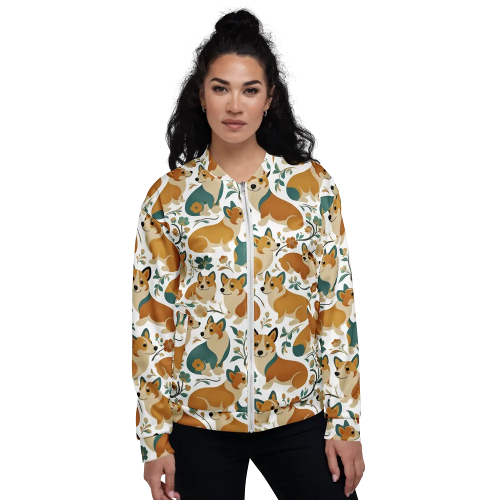 Butterscotch Burrow on Bomber Jacket — Front