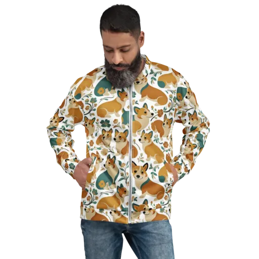 Butterscotch Burrow on a Bomber Jacket