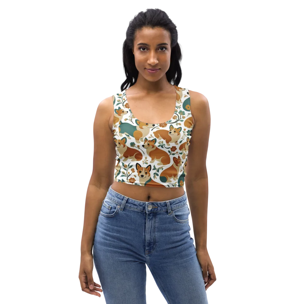 Butterscotch Burrow on Crop Top — Front
