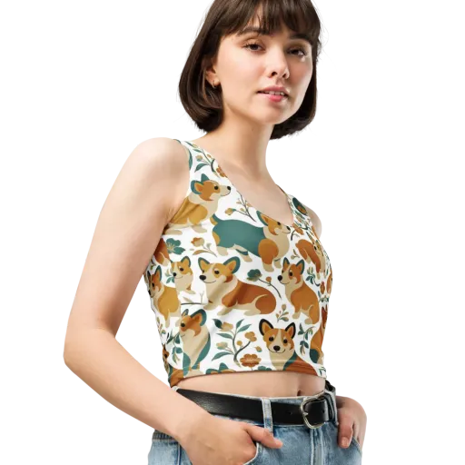 Butterscotch Burrow on a Crop Top