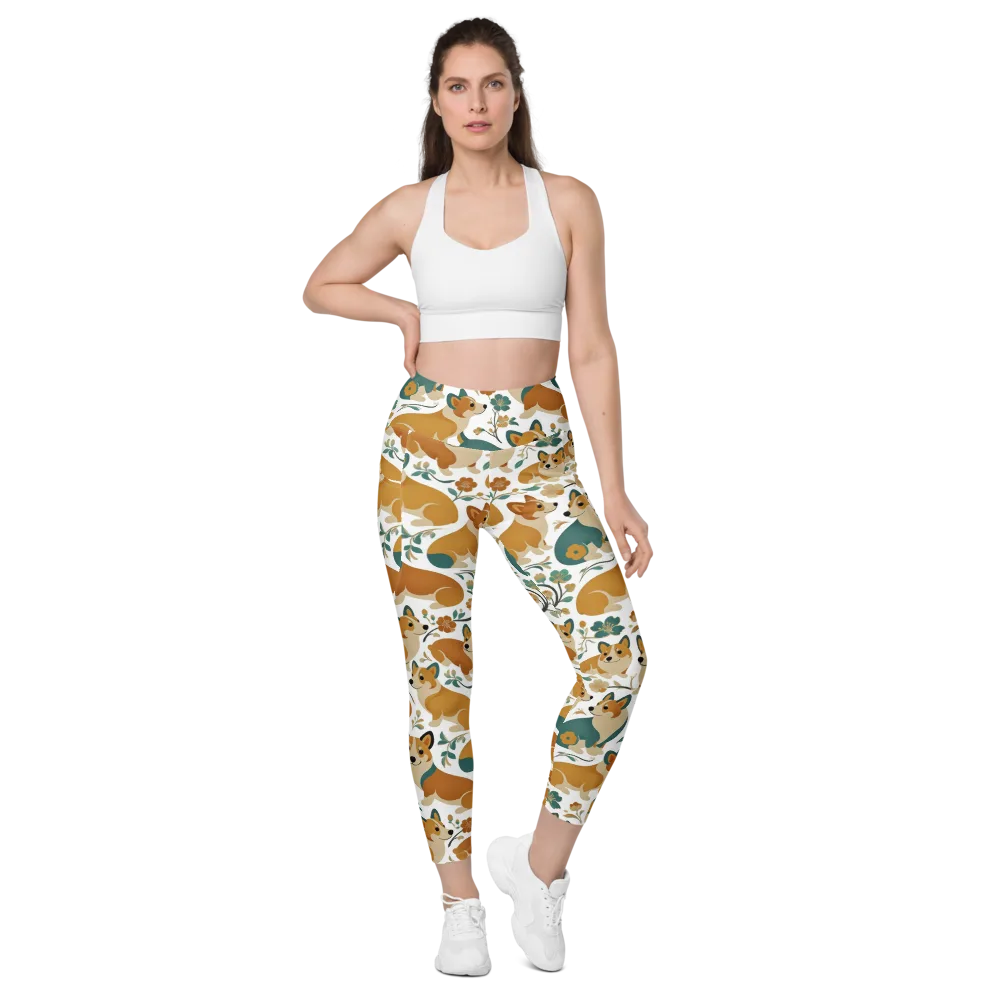 Butterscotch Burrow on Leggings with Pockets — Front