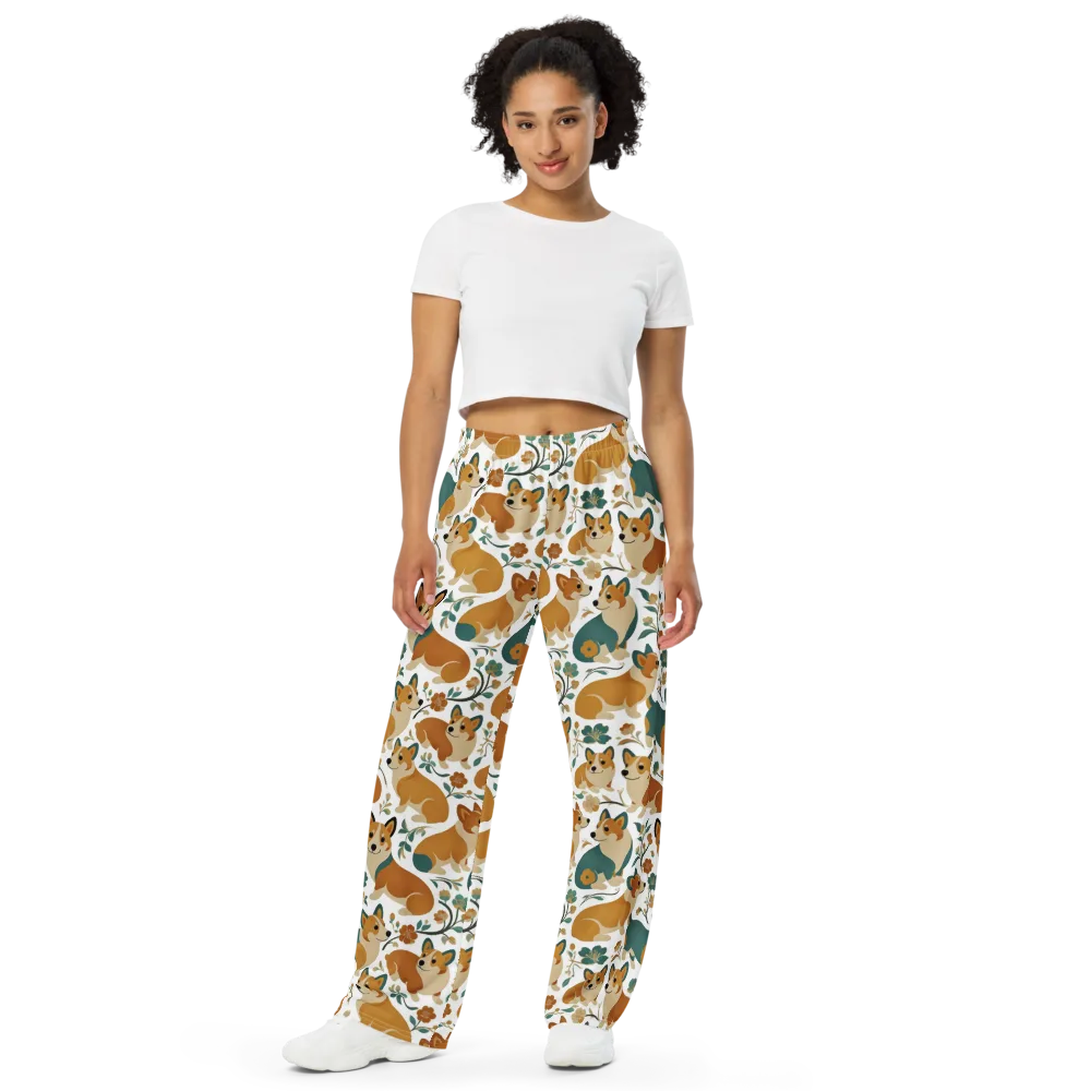 Butterscotch Burrow on Wide-Leg Pants — Front