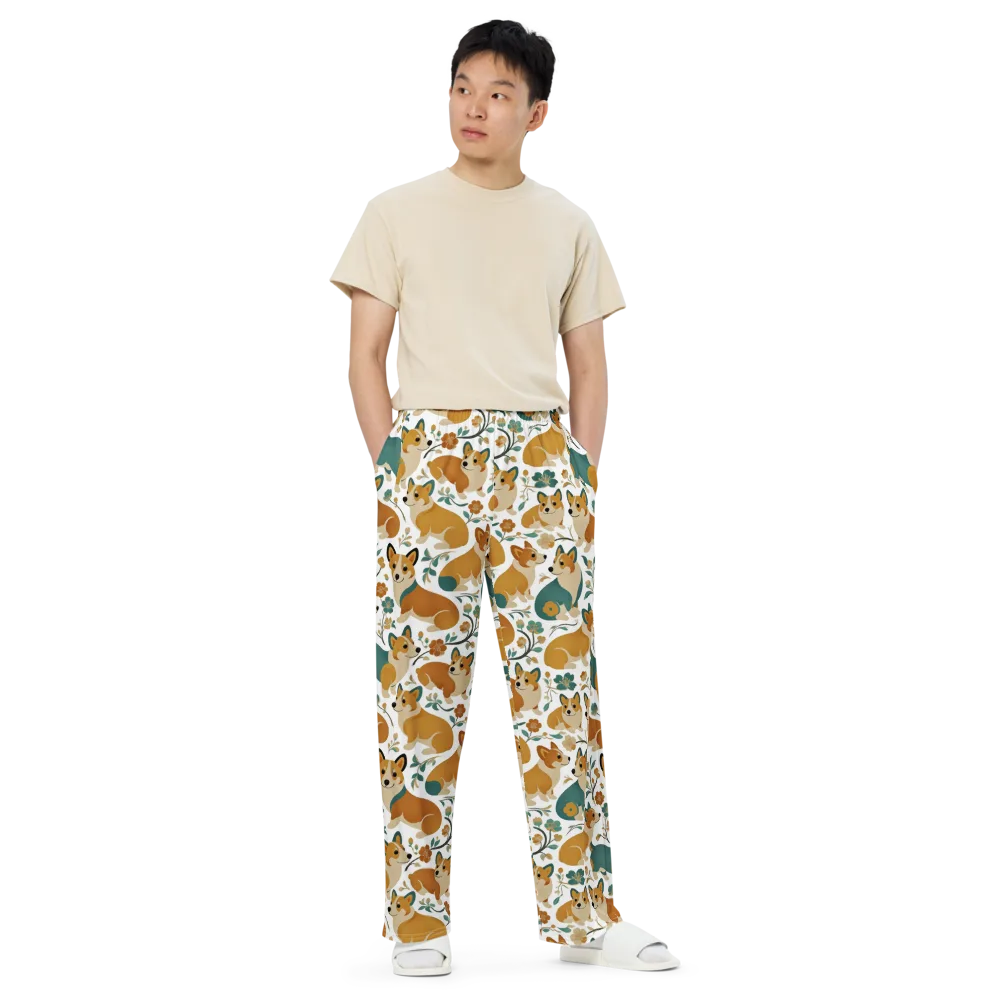 Butterscotch Burrow on Wide-Leg Pants — Front
