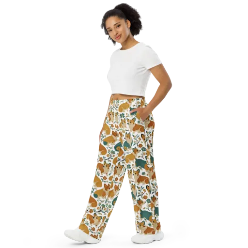 Butterscotch Burrow on a Wide-Leg Pants