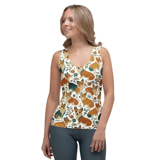 Butterscotch Burrow on a Women's Tank Top