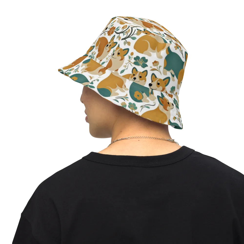 Butterscotch Burrow on Reversible Bucket Hat — Back Inside
