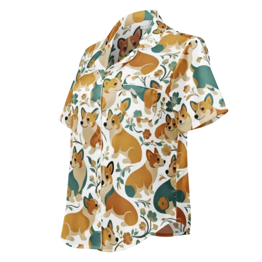 Butterscotch Burrow on a Women's Short Sleeve Pajama Top