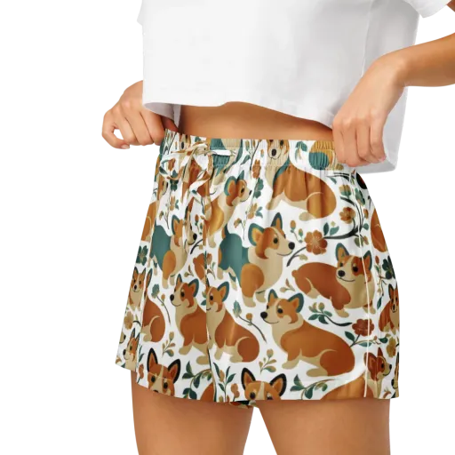 Butterscotch Burrow on a Women's Pajama Shorts