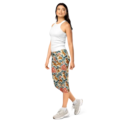 Garden Companions on a Capri Leggings