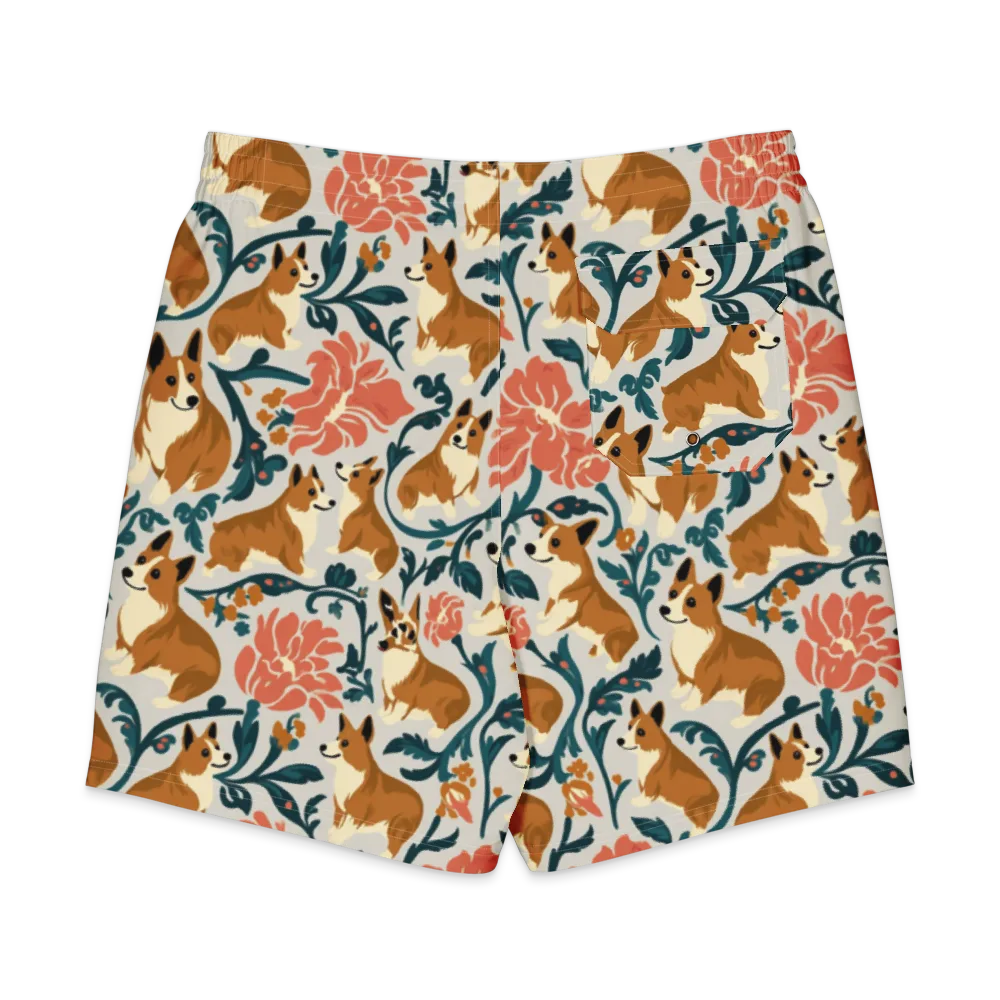 Garden Companions on Men's Board Shorts — Back