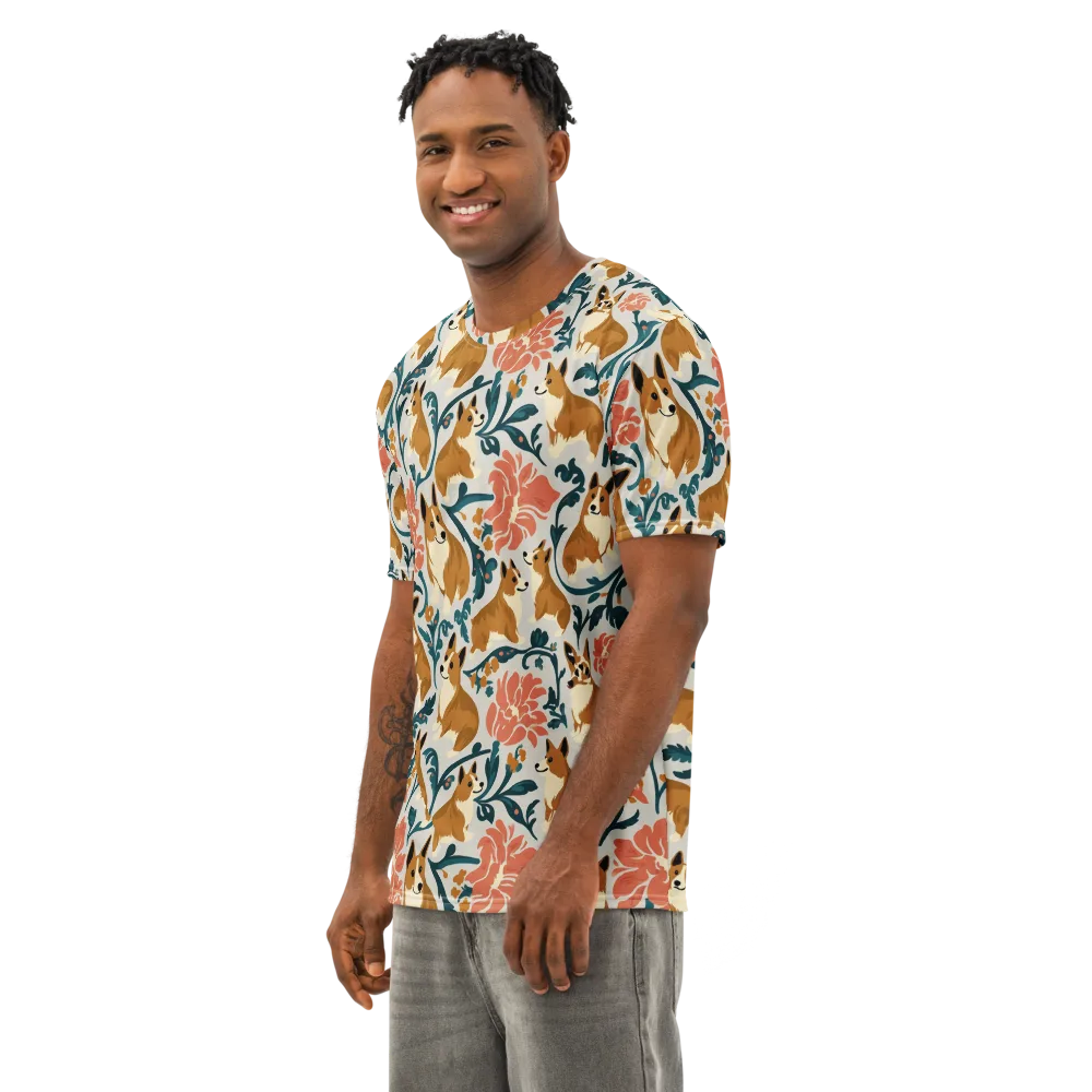 Garden Companions on Men's Cotton Crew Neck T-Shirt — Left Front