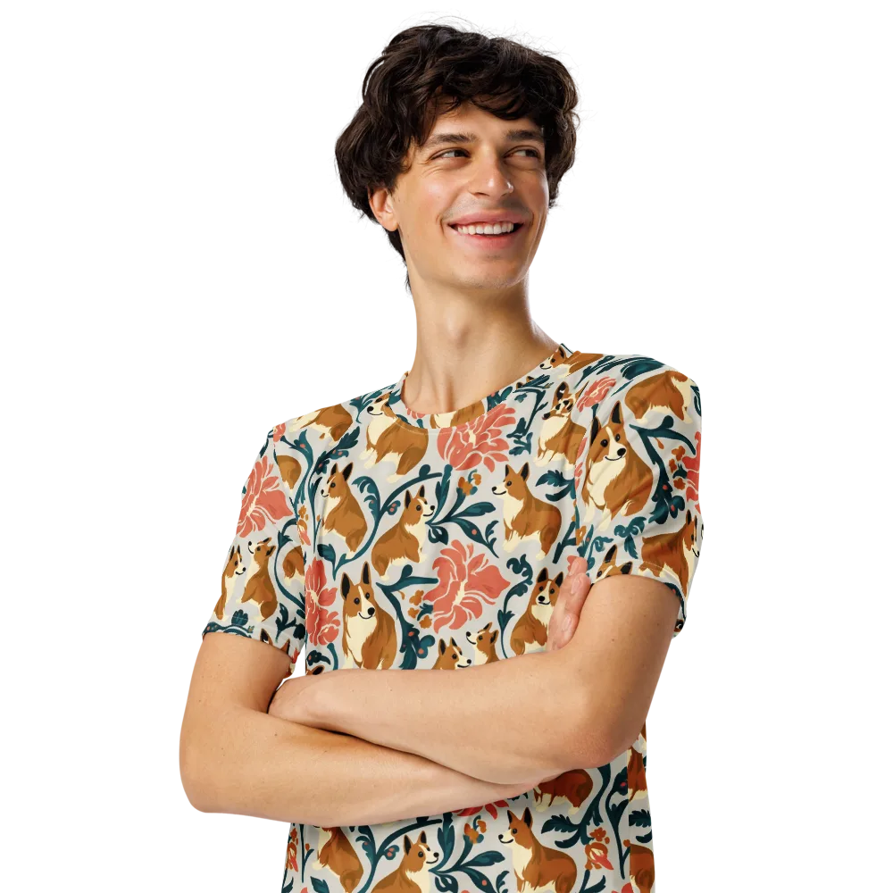 Garden Companions on Men's Crew Neck T-Shirt — Left Front