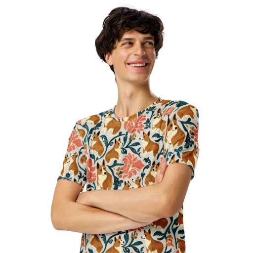 Garden Companions on a Men's Crew Neck T-Shirt