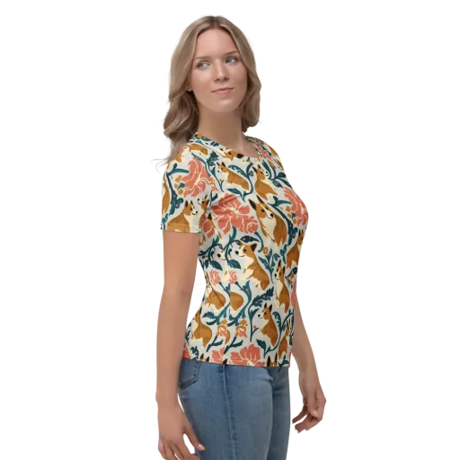 Garden Companions on a Women's Crew Neck T-Shirt