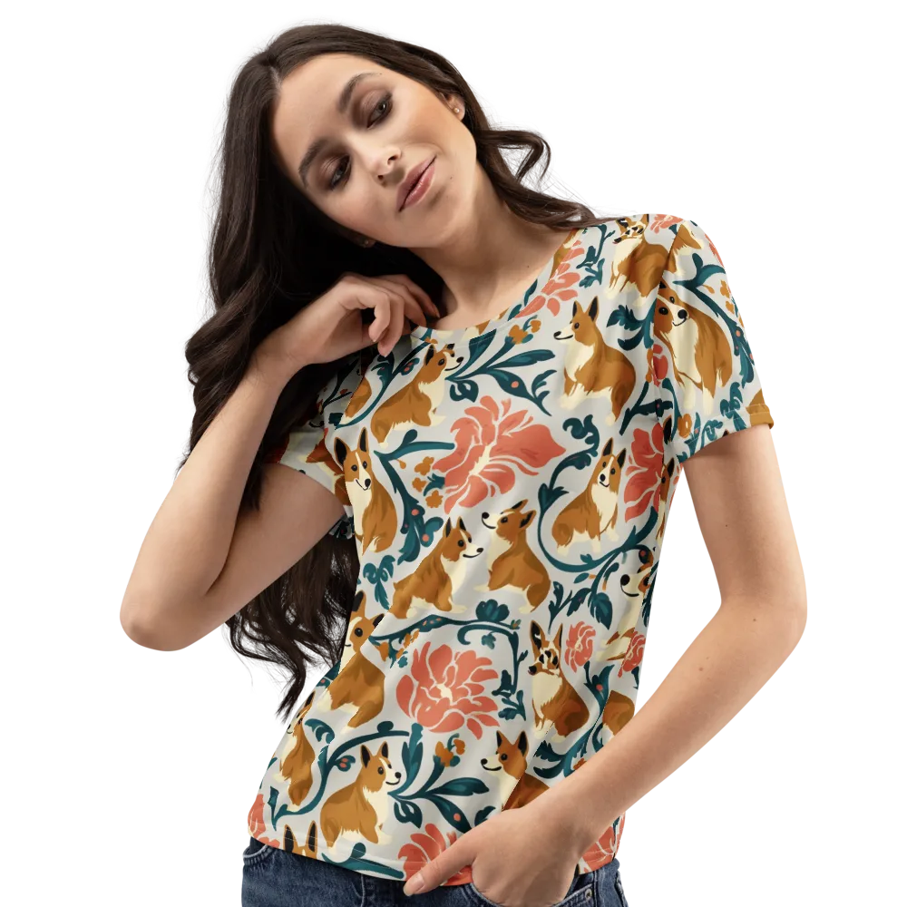 Garden Companions on Women's Crew Neck T-Shirt — Left Front