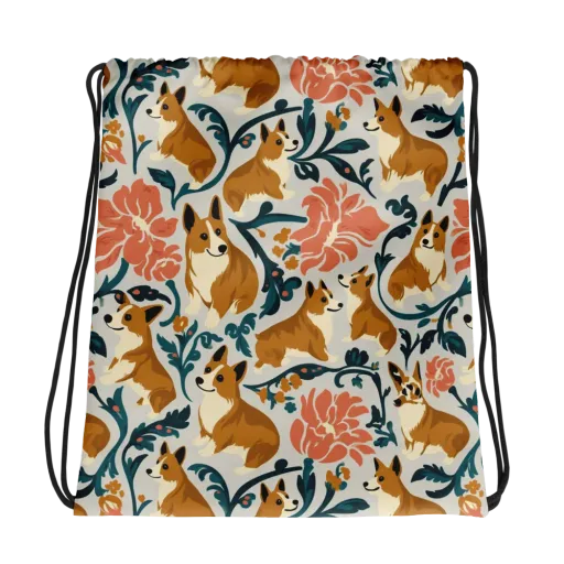Garden Companions on a Drawstring Bag