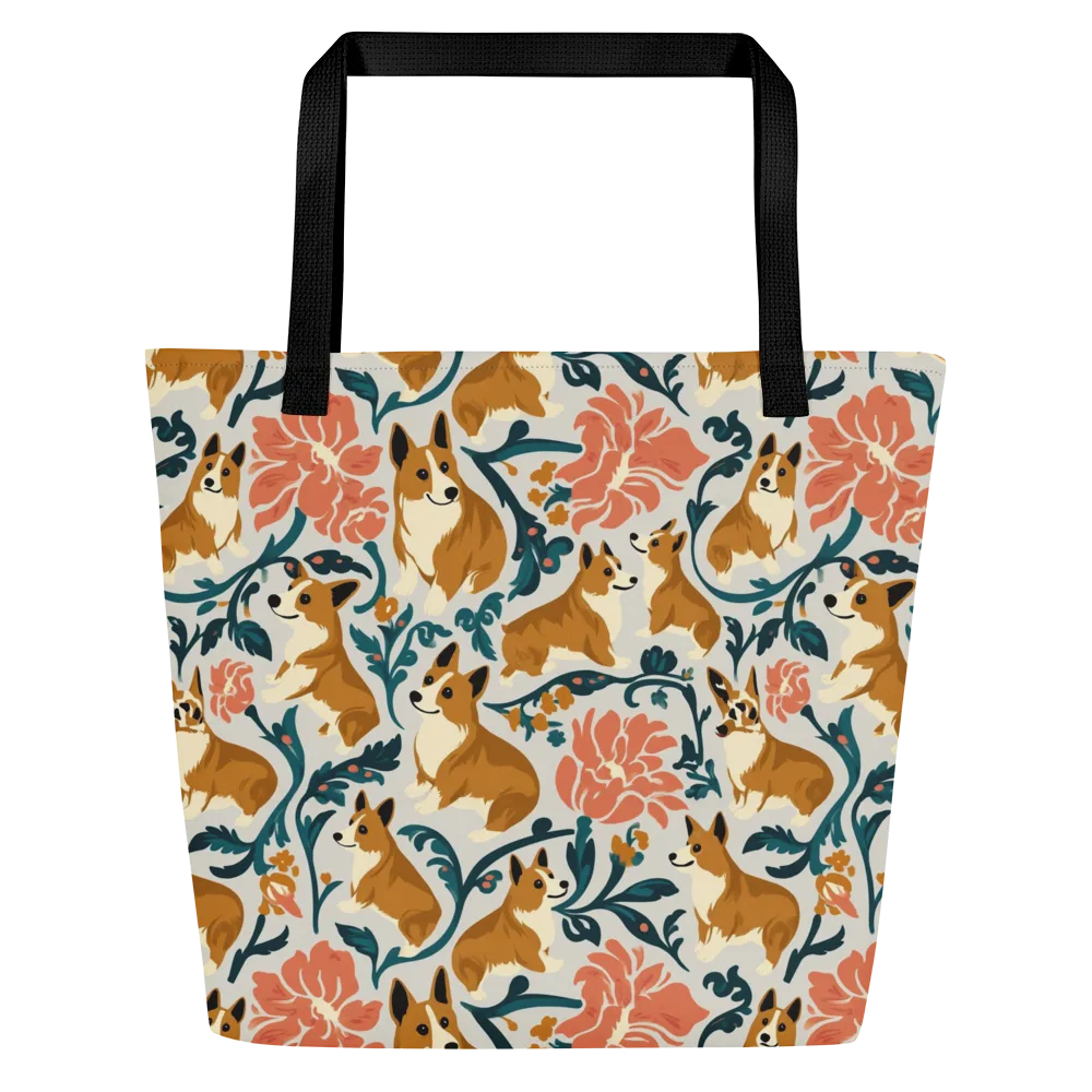 Garden Companions on Large Tote Bag W/ Pocket — Front