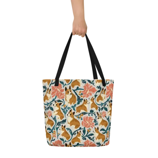 Garden Companions on a Large Tote Bag W/ Pocket