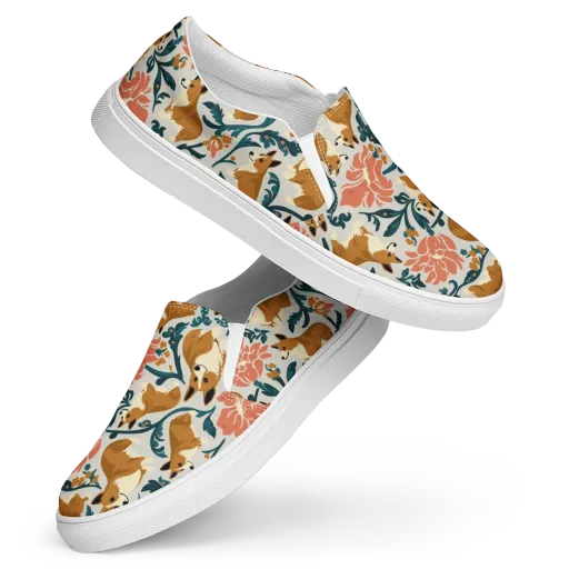 Garden Companions on a Women's Slip-On Canvas Shoes