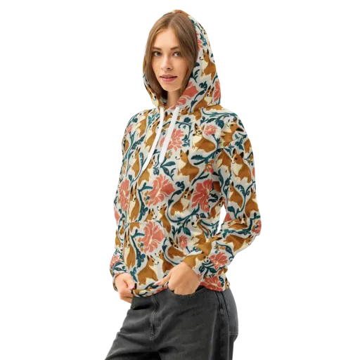 Garden Companions on a Cotton Hoodie