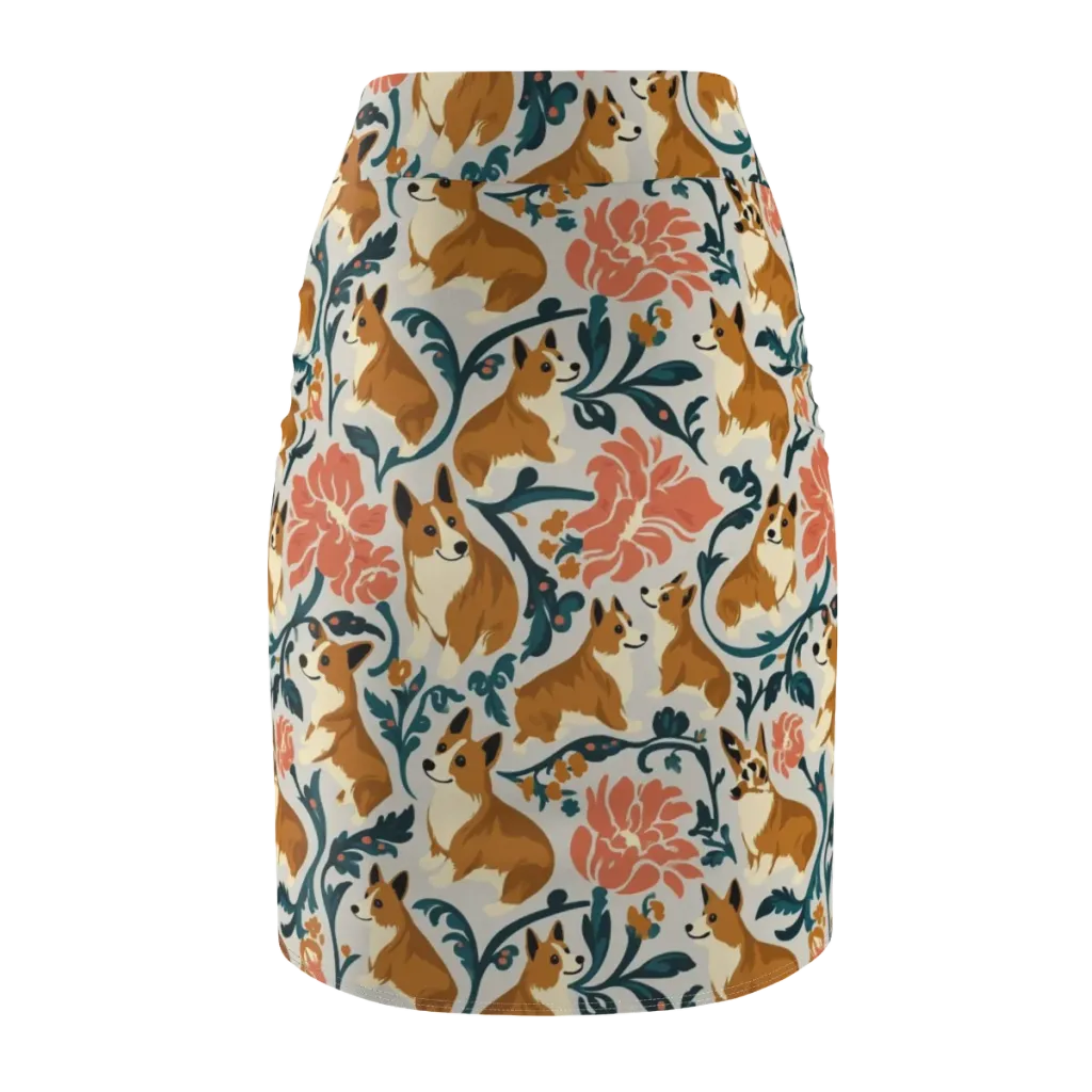Garden Companions on Pencil Skirt — Back