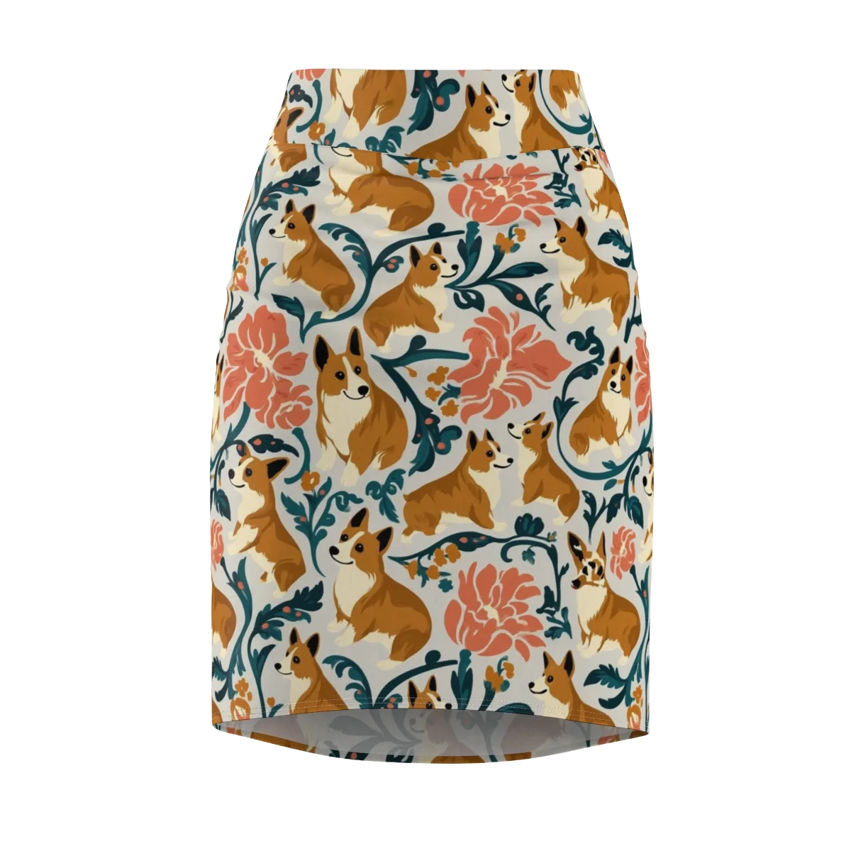 Garden Companions on Pencil Skirt — Front