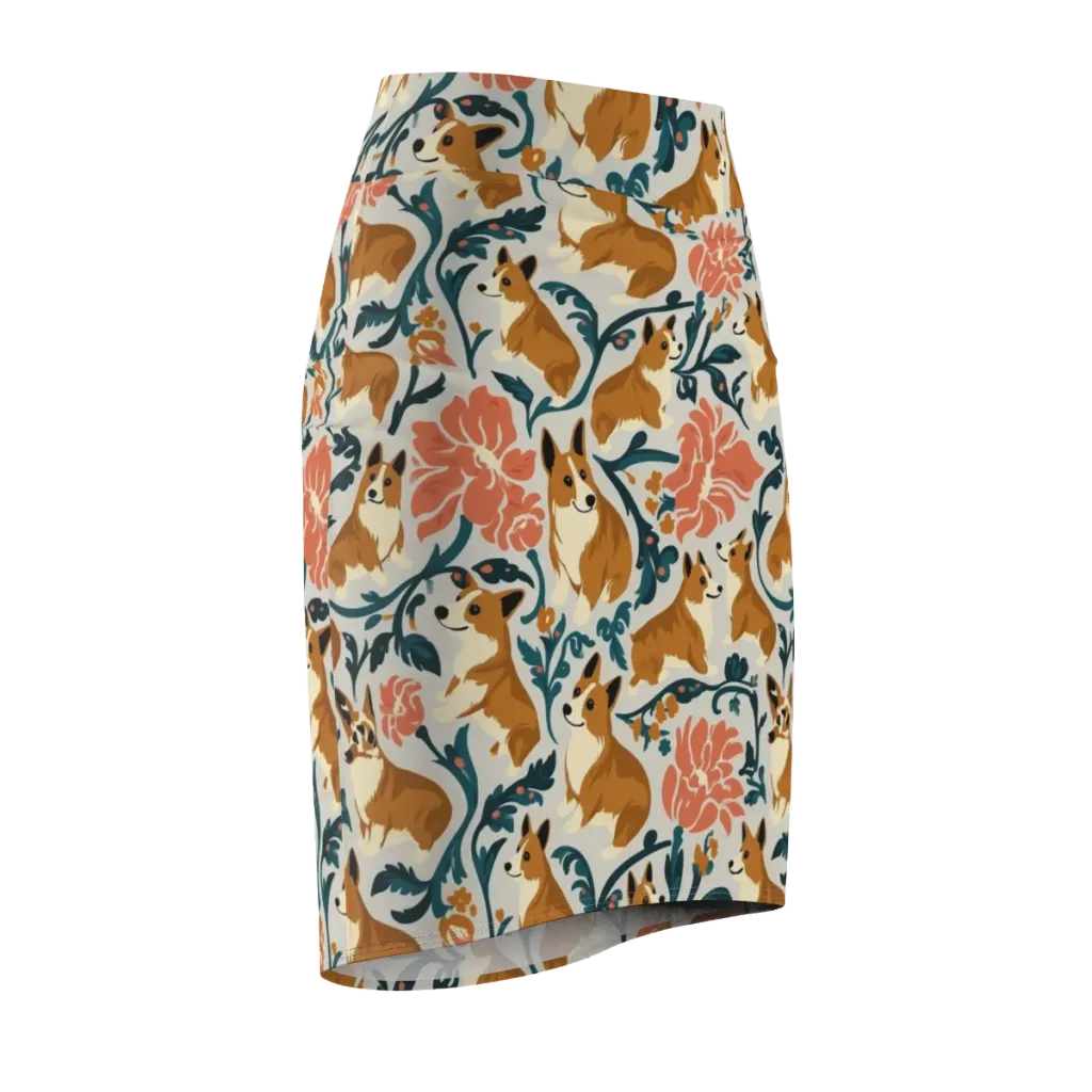Garden Companions on Pencil Skirt — Front Side
