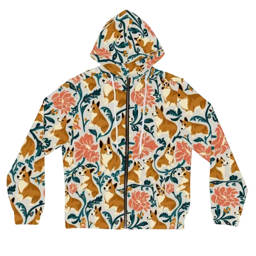 Garden Companions on a Women's Full-Zip Hoodie