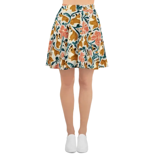 Garden Companions on a Skater Skirt