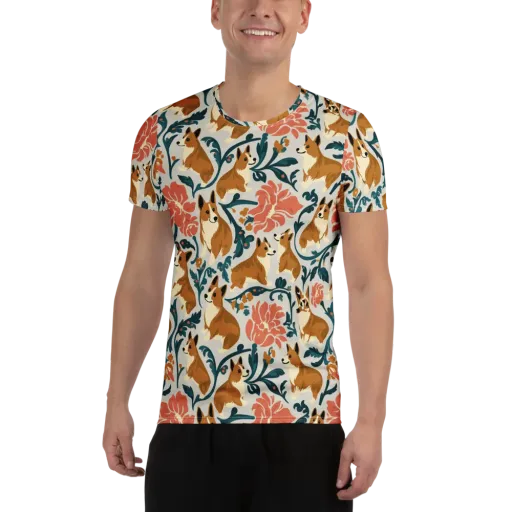 Garden Companions on a Men's Athletic T-Shirt