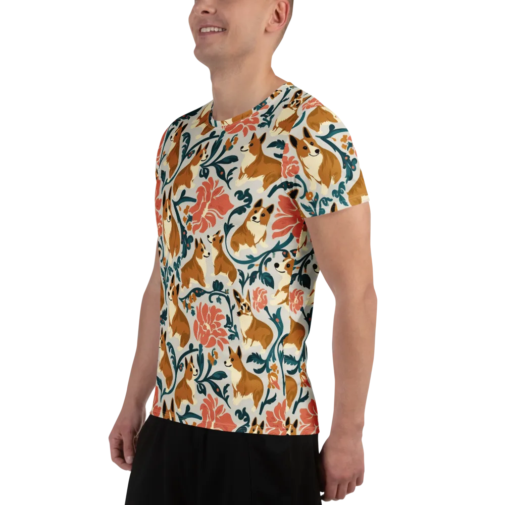 Garden Companions on Men's Athletic T-Shirt — Left