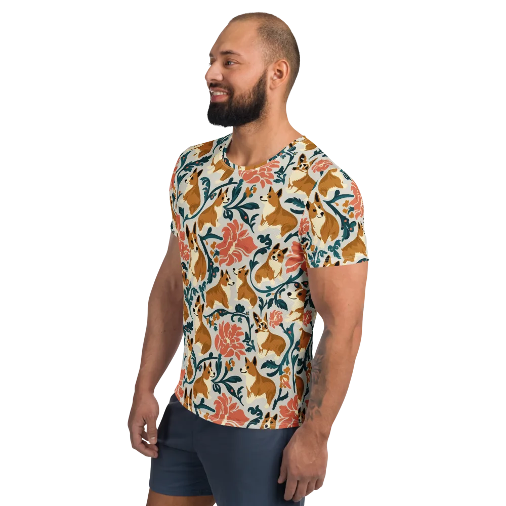 Garden Companions on Men's Athletic T-Shirt — Left