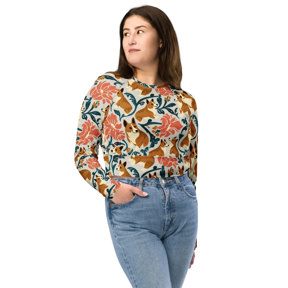 Garden Companions on Long Sleeve Crop Top — Front