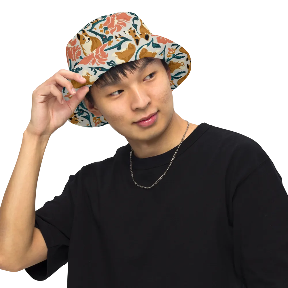 Garden Companions on Reversible Bucket Hat — Front Inside