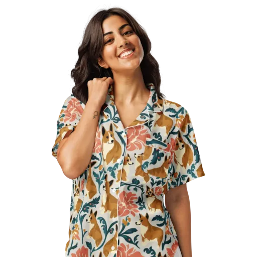 Garden Companions on a Women's Short Sleeve Pajama Top