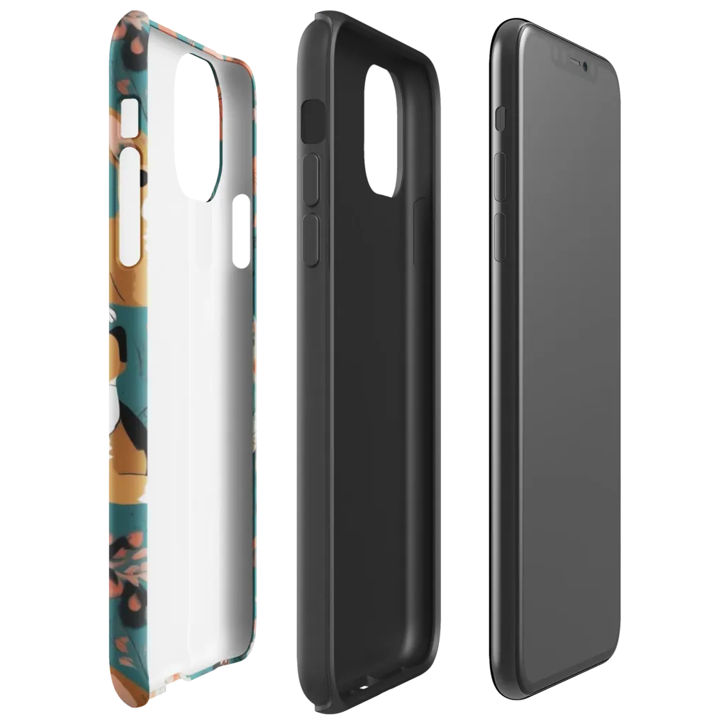Floral Corgi Club on Tough Case for iPhone® — Right