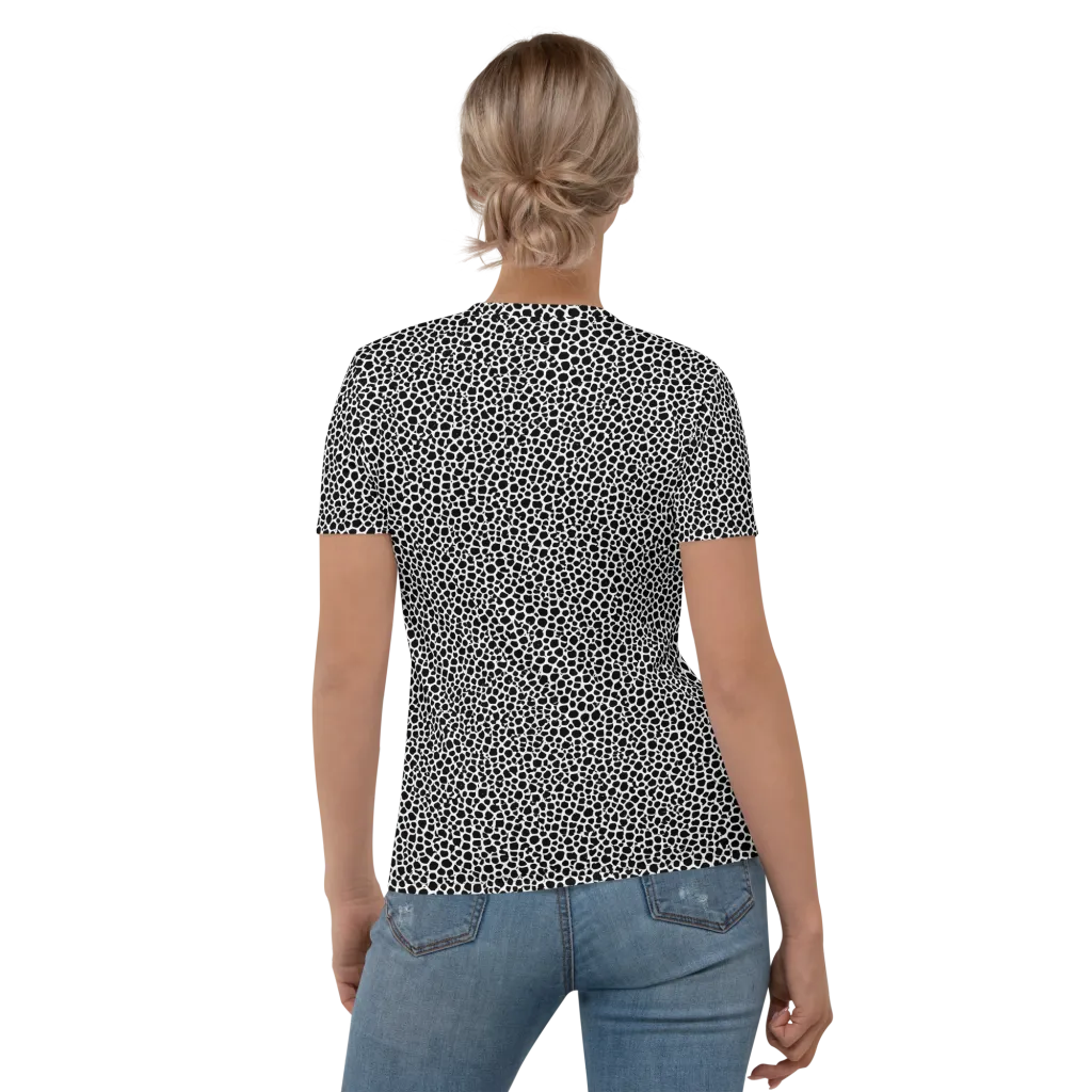 Obsidian Cellular on Women's Crew Neck T-Shirt — Back