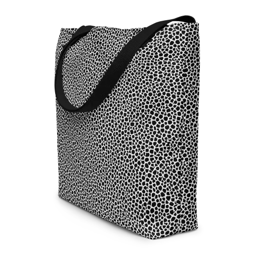 Obsidian Cellular on a Large Tote Bag W/ Pocket