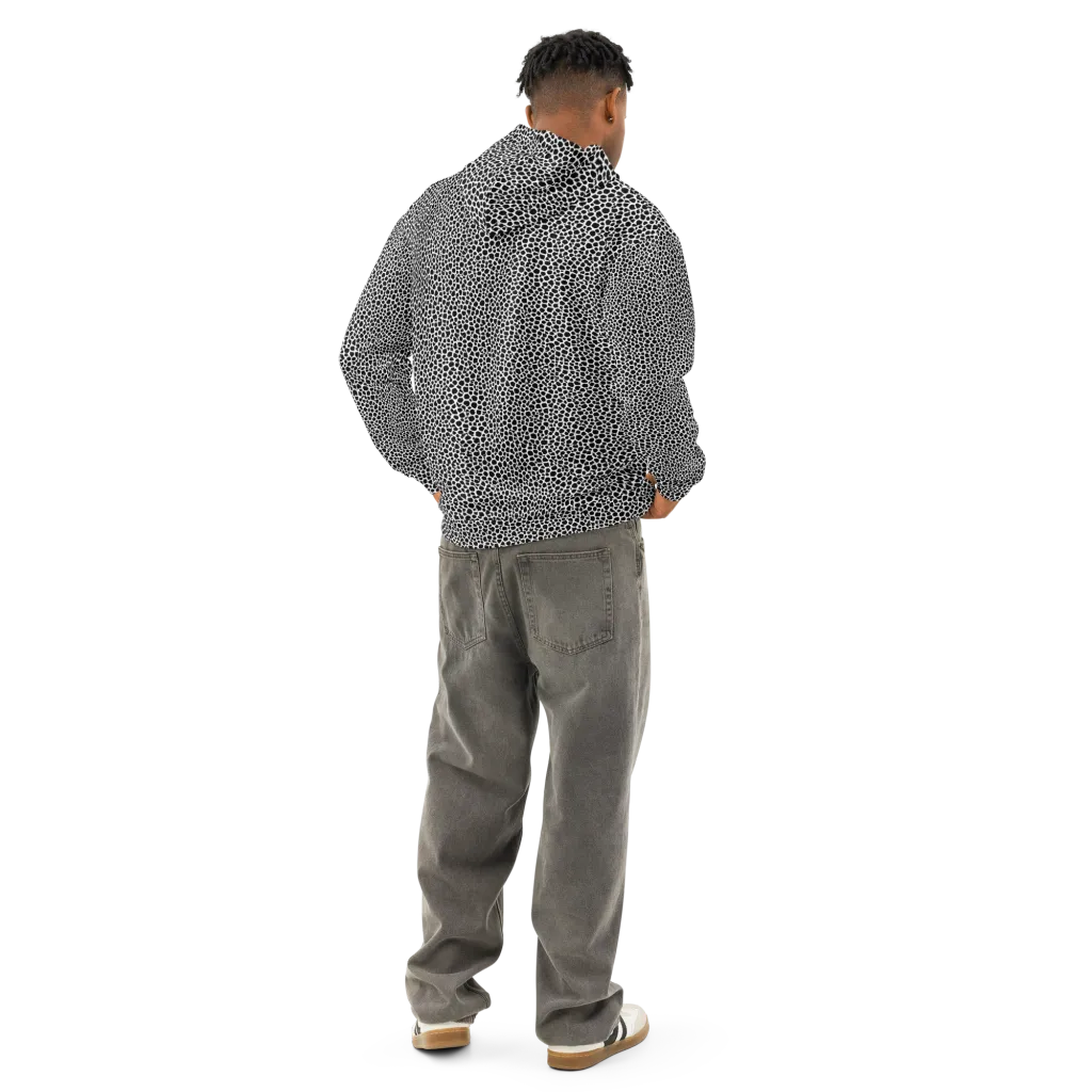 Obsidian Cellular on Cotton Hoodie — Back