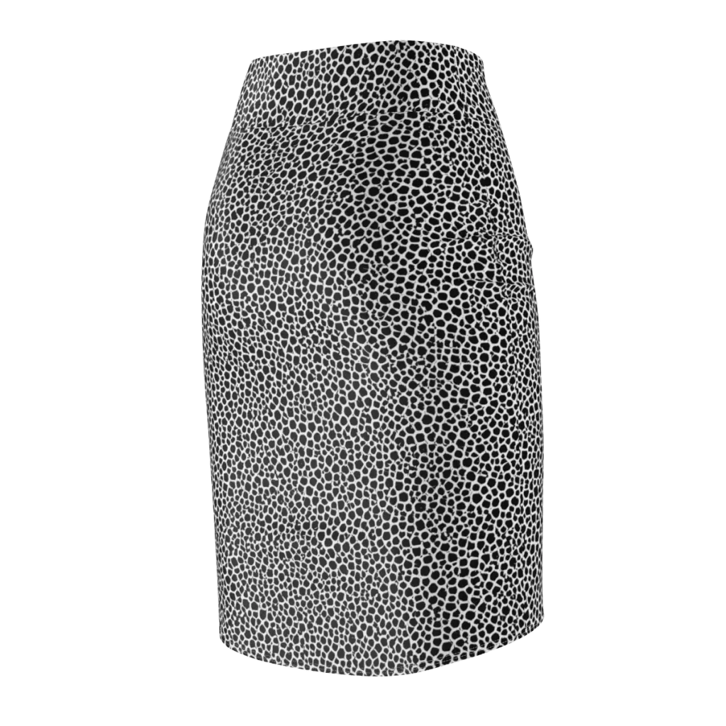 Obsidian Cellular on Pencil Skirt — Back Side
